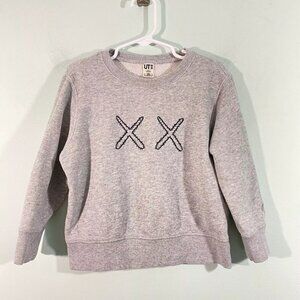 KAWS X Sesame Street X Uniqlo Kids Grey Graphics Pullover Sweatshirt